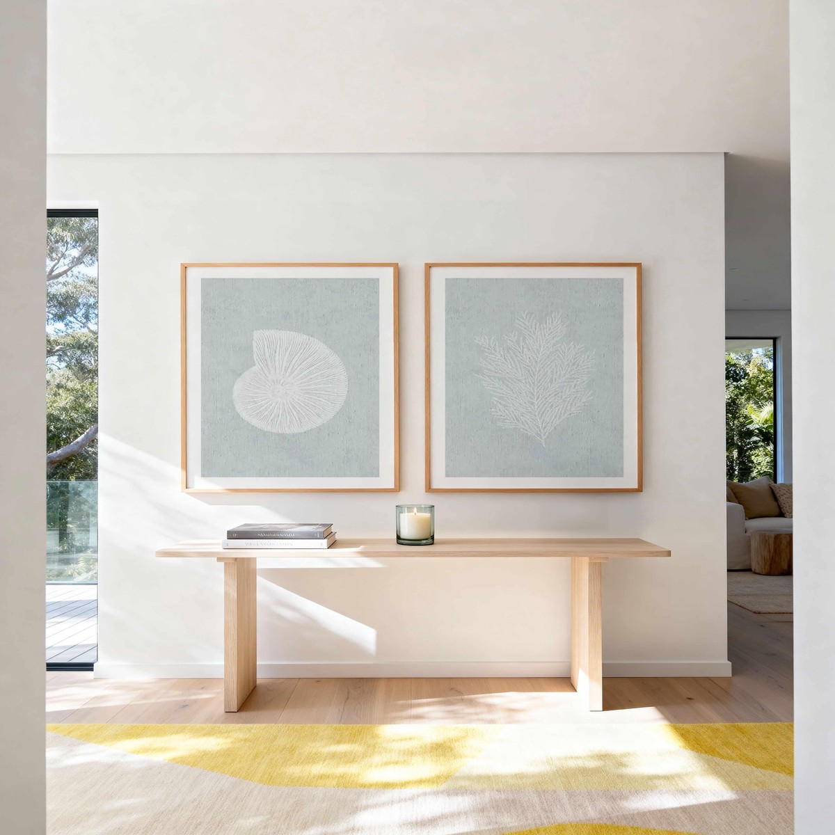 Hamptons Seaside Collection White II III Art Print Set of 2 Matching Wall Art