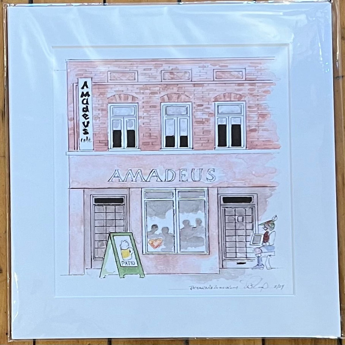 Amadeus Cafe Print by Richard Armstrong
