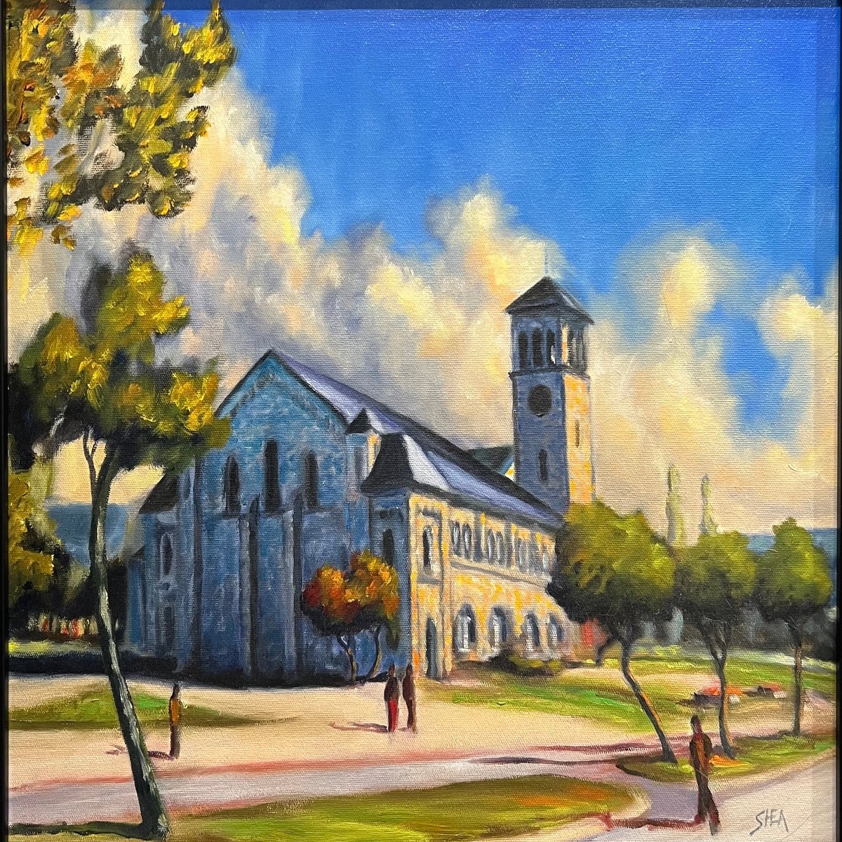 Grant Hall Queens University - original art by Pat Shea