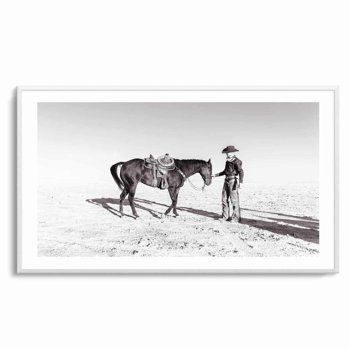 A Cowboy and His Horse by Rylee Olsen Art Print