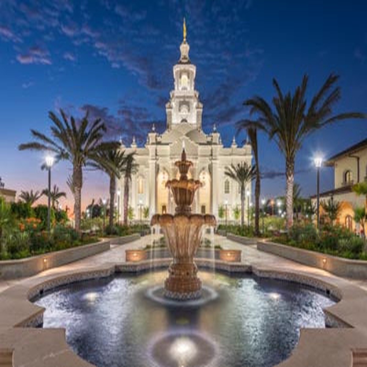 Tijuana Temple - Fountains by Robert A Boyd