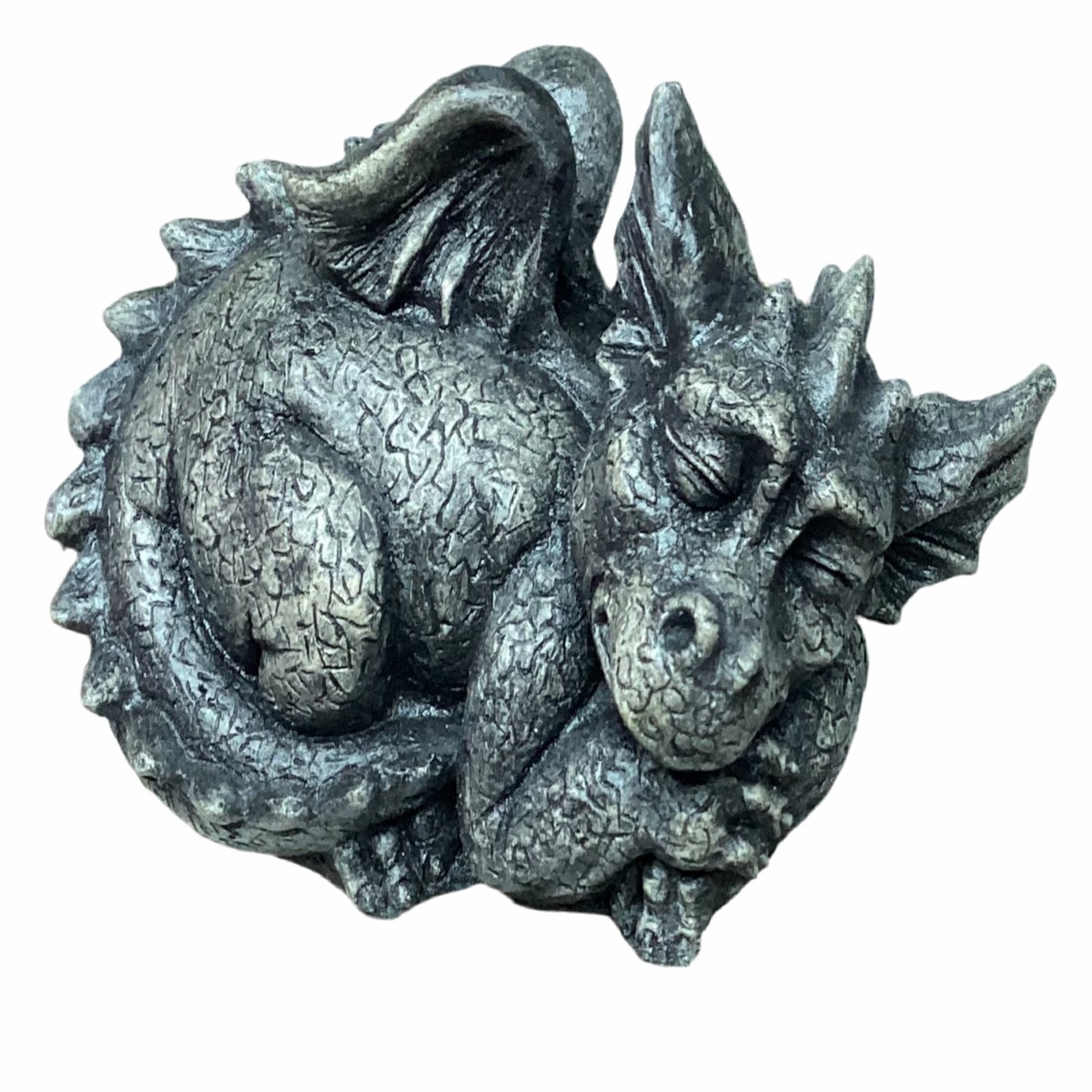 Baby Dragon Drake Sleeping Statue by Concrete Design Studio