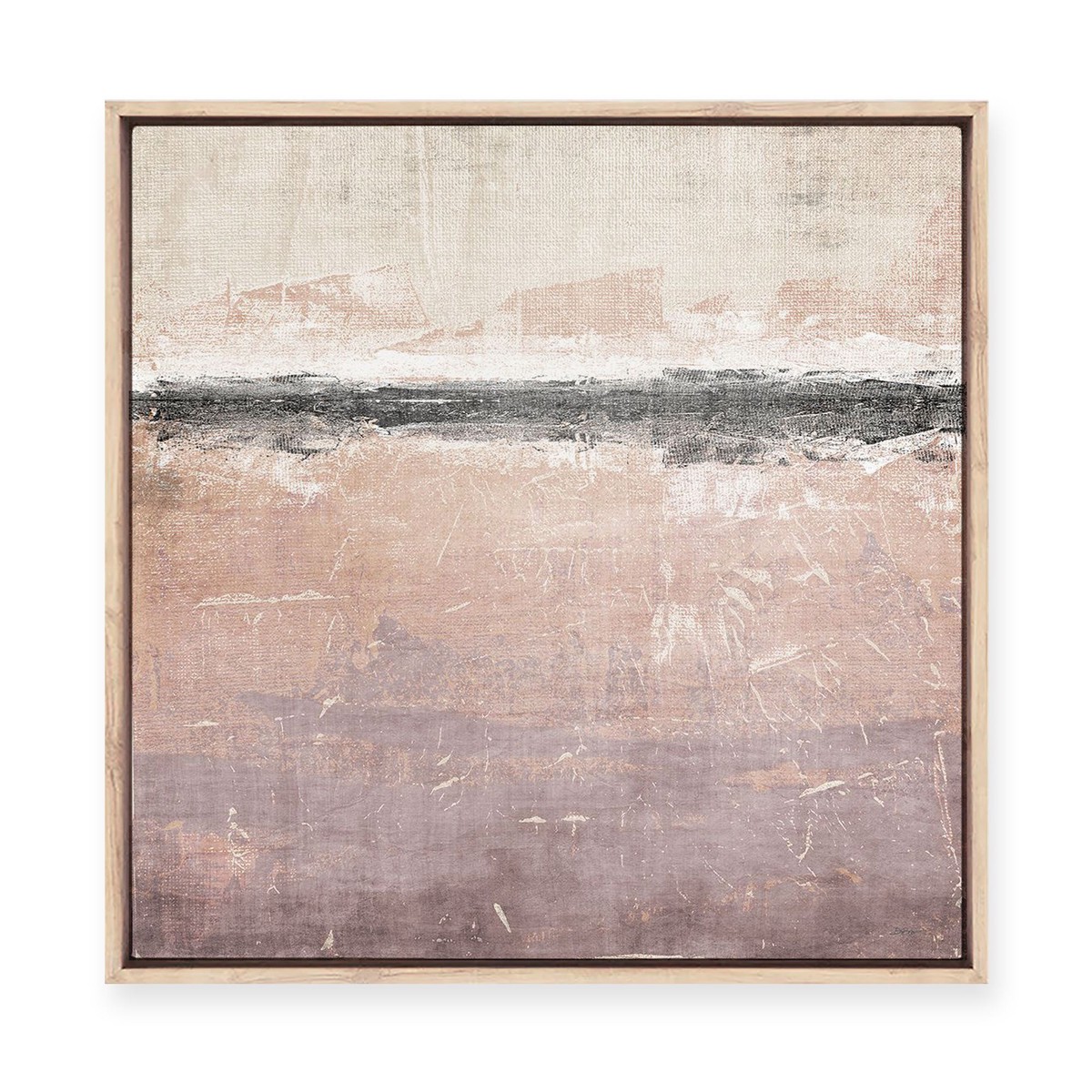 Blush Horizon I Framed Canvas