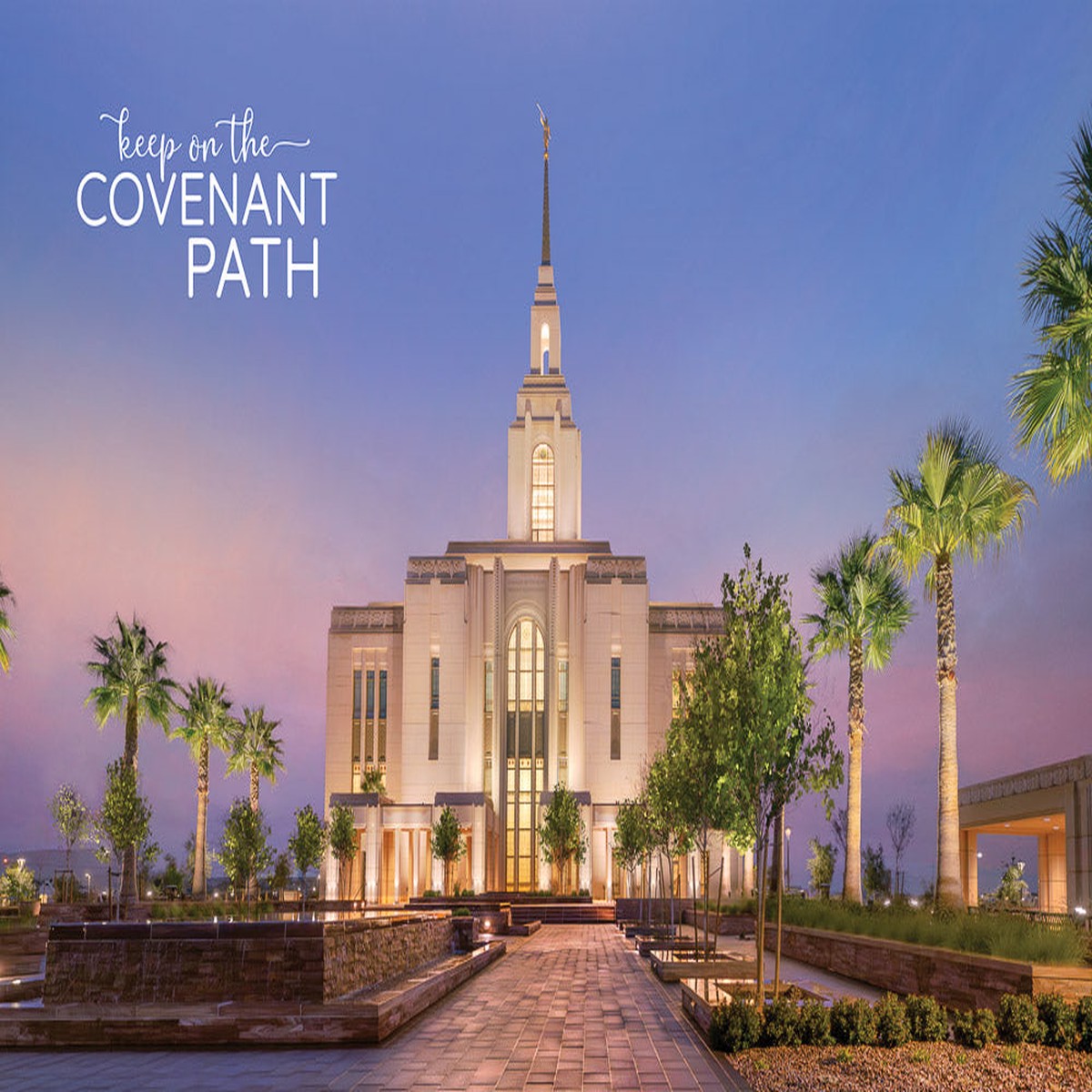 Red Cliffs Utah Temple - Covenant Path Series 12x18 repositionable poster