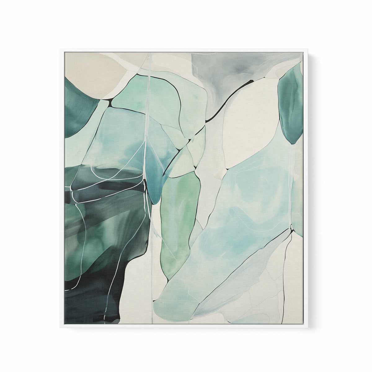Abstract Seaglass II Framed Canvas Art Print