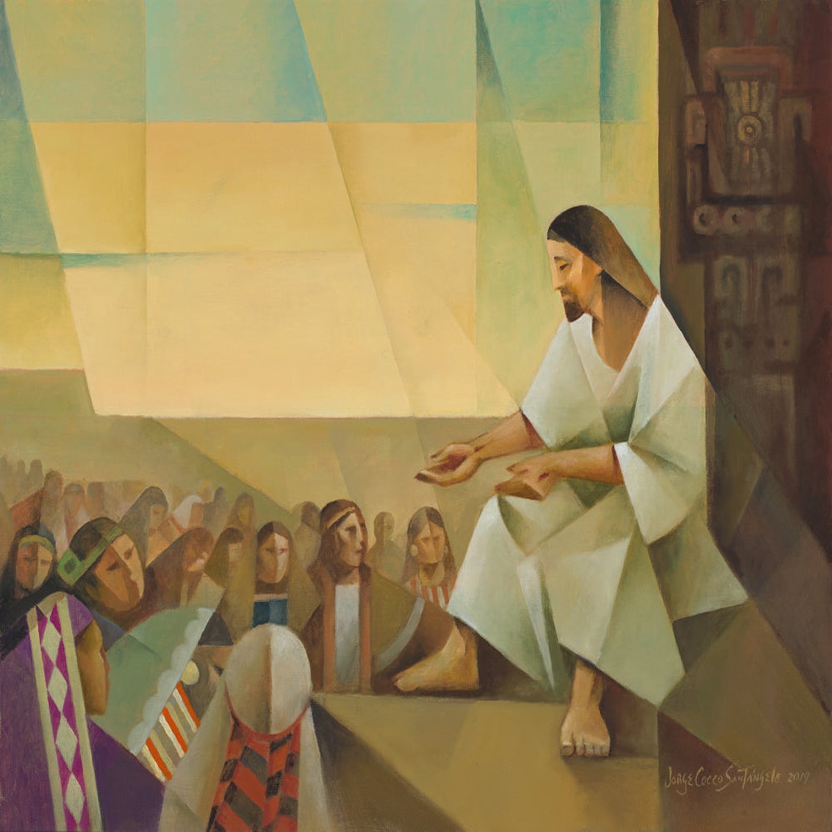 Jesus Preaching to the Multitude