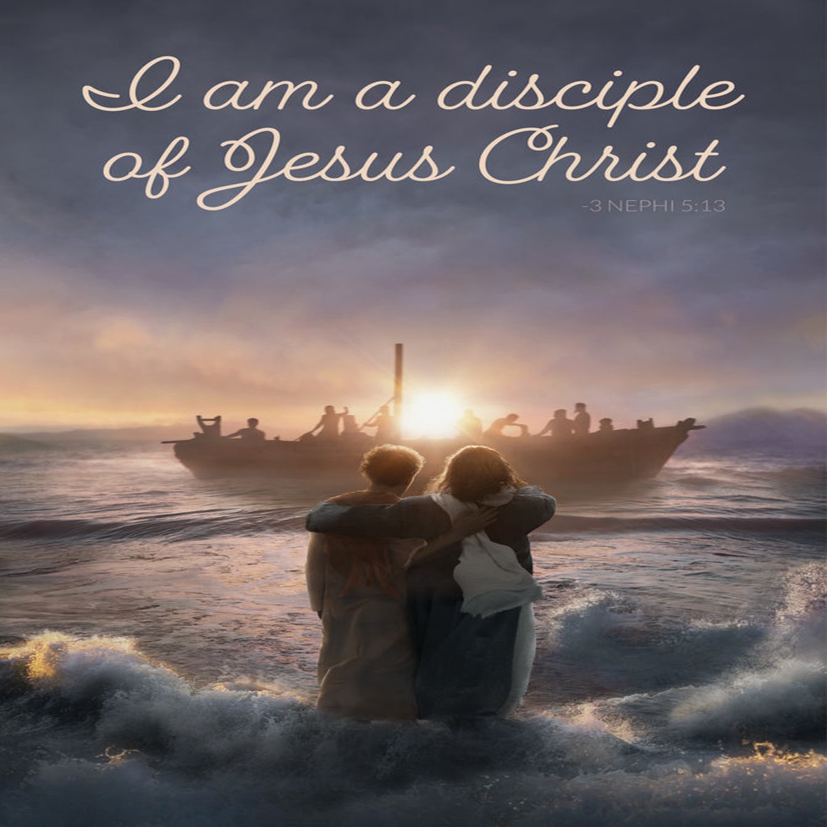 I Am a Disciple of Christ (After the Storm) 12x18 repositionable poster
