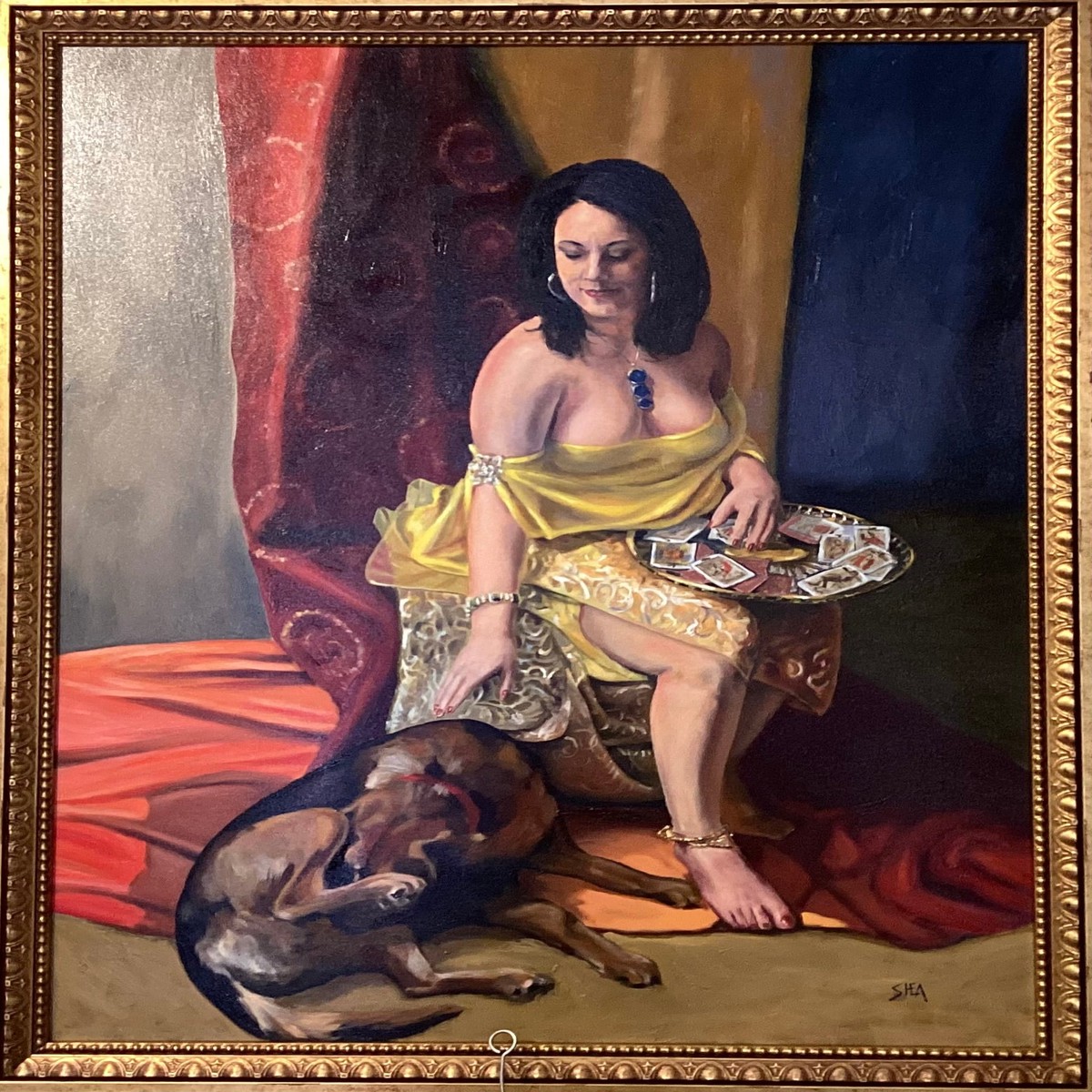 Nomad Series Lady in Yellow - original art by Pat Shea