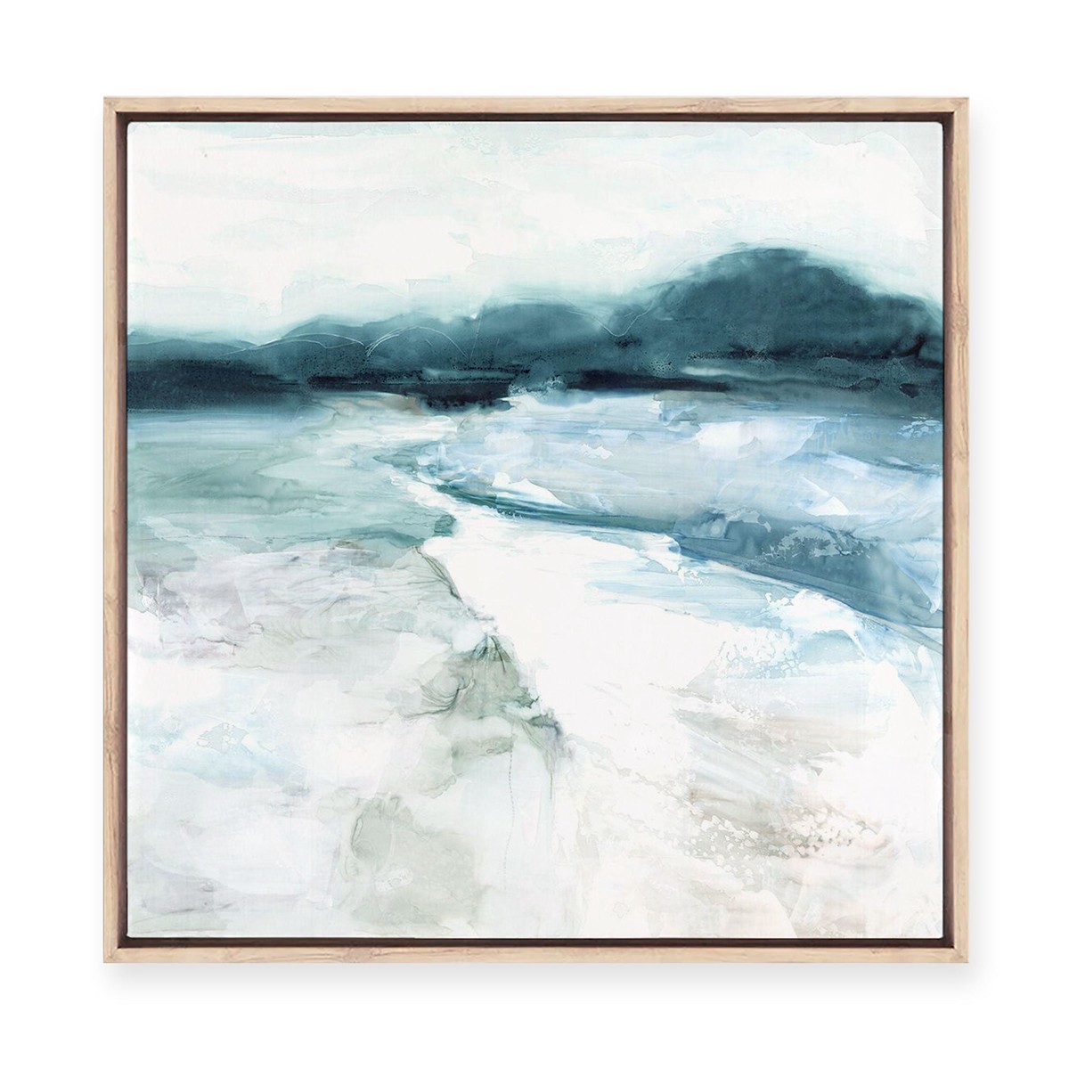 Blue Escape Framed Canvas