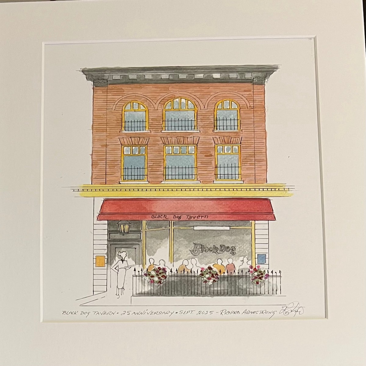 Black Dog Print by Richard Armstrong