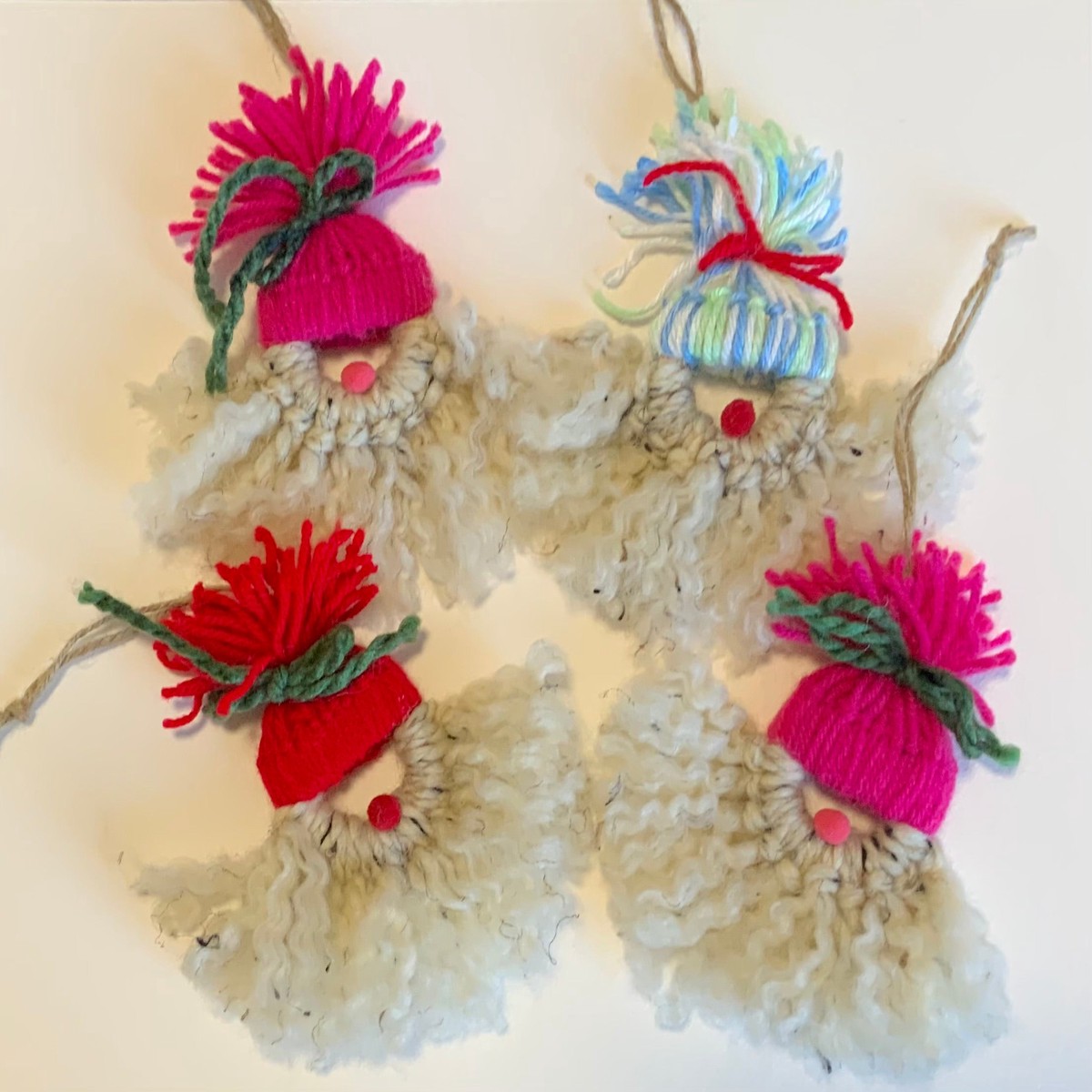 Christmas Gnome Santa Ornaments by Gail
