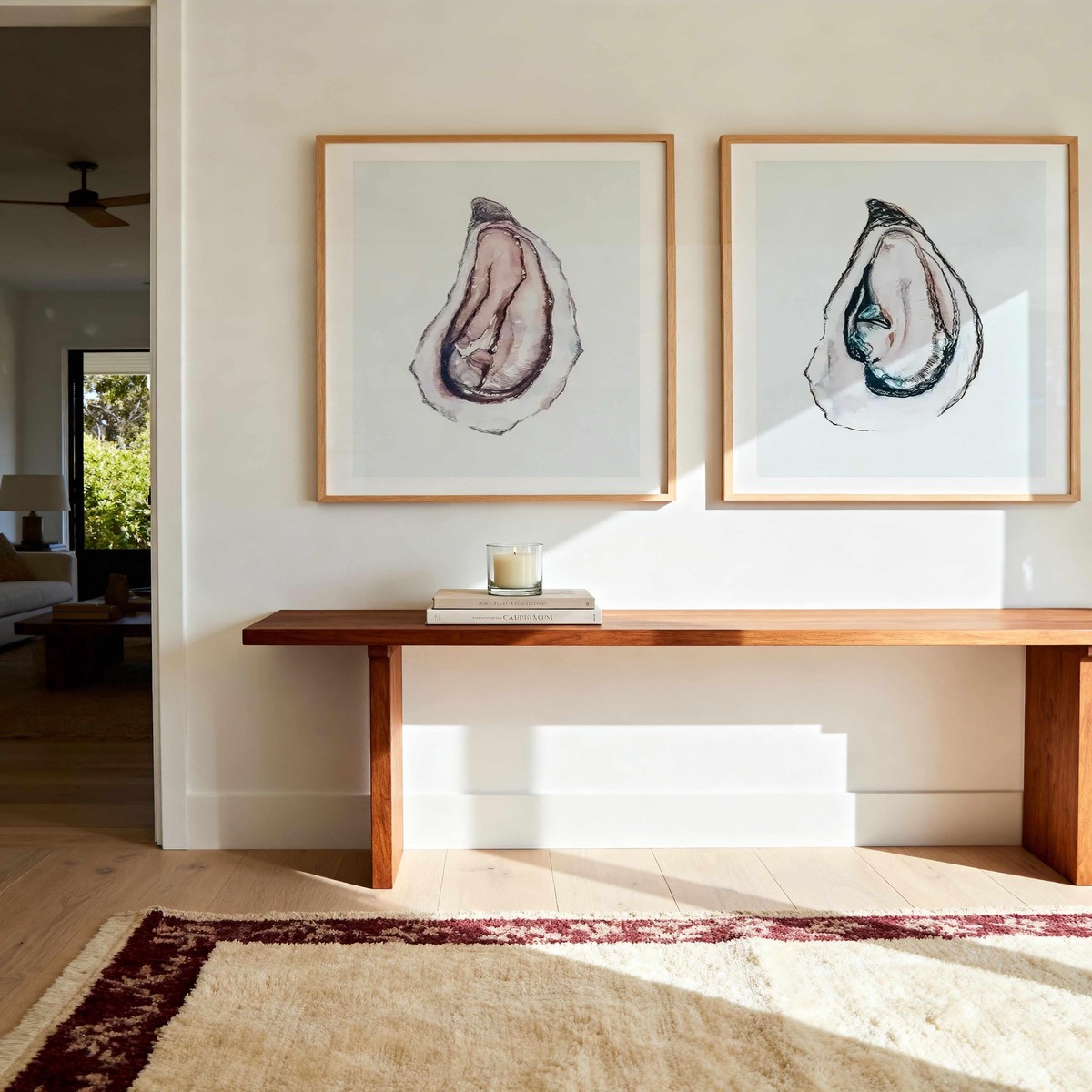 Oyster I II Art Print Set of 2 Matching Wall Art