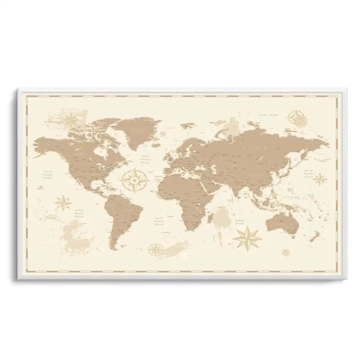 World Map Vintage I Art Print