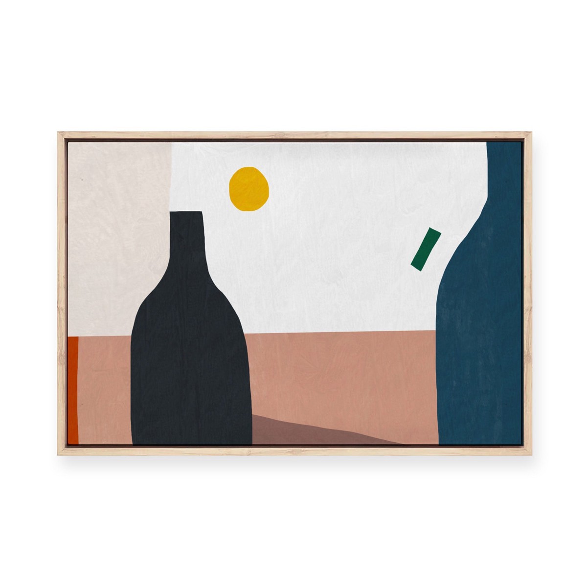 Bottles Framed Canvas