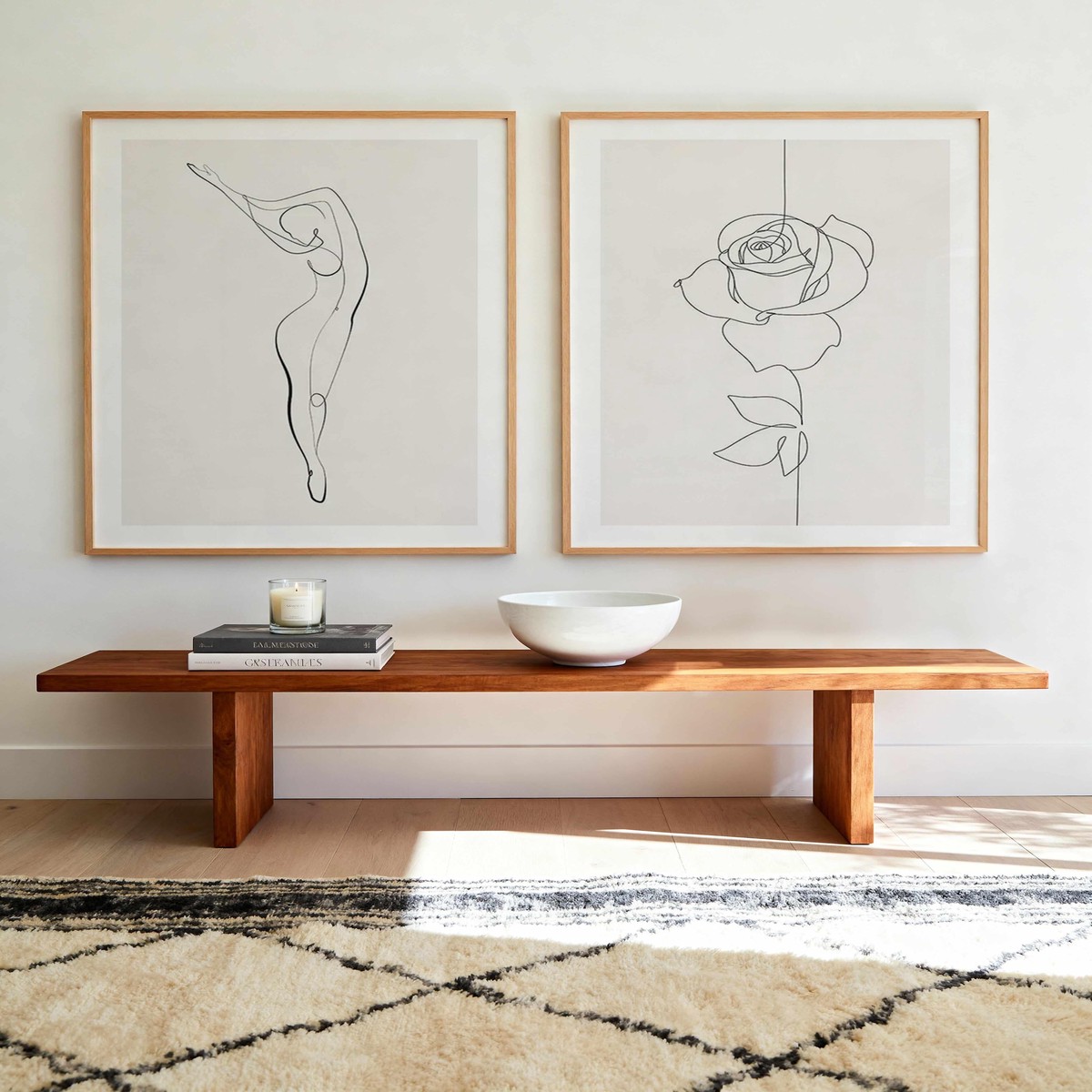 Line Figure II IV Art Print Set of 2 Matching Wall Art