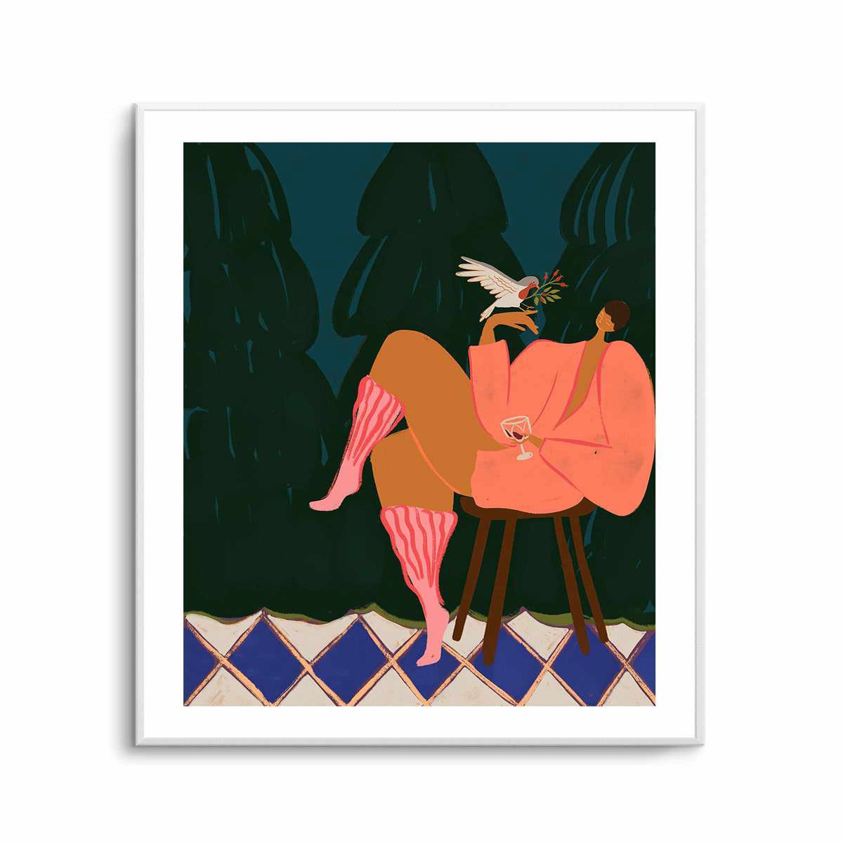 A Little Bird Told Me by Arty Guava Art Print