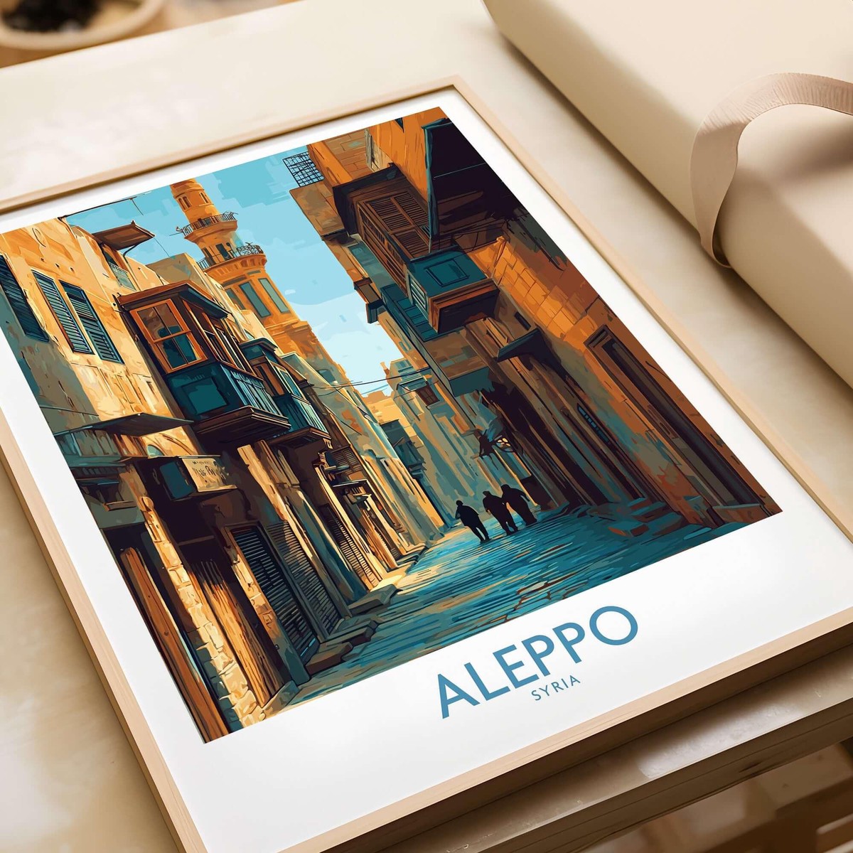 Aleppo Poster - Syria Travel Print - Middle East Wall Art - Minimalist Decor - A4 A3 A2