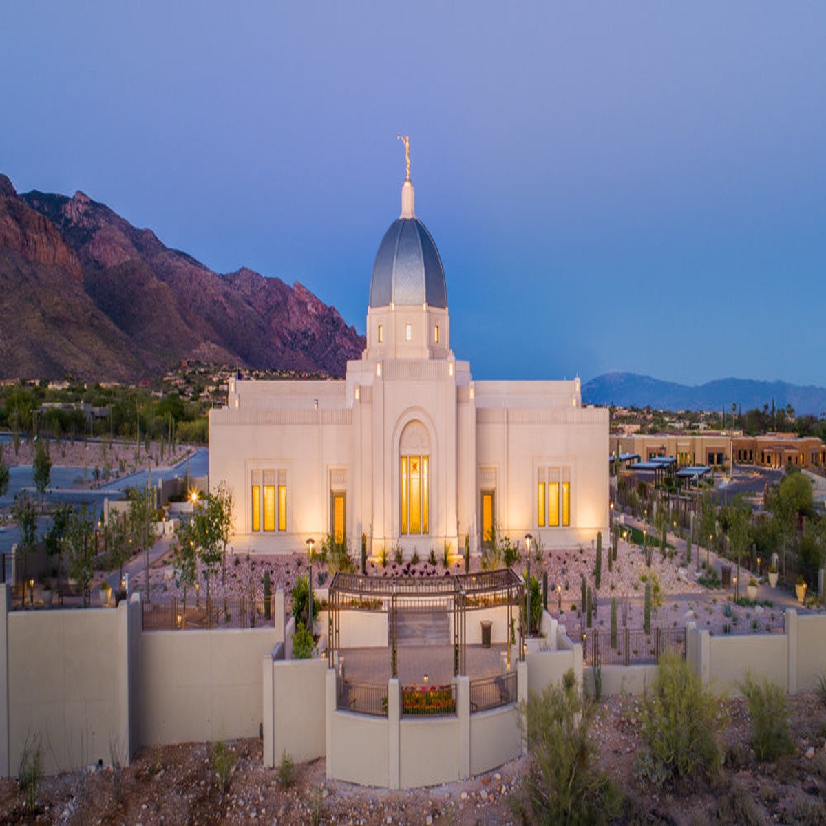 Tucson Arizona Temple - Blue Hour by Lance Bertola