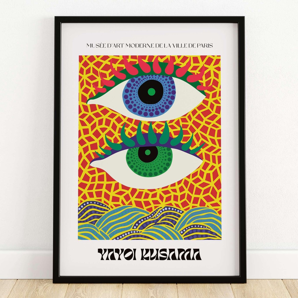 Yayoi Kusama Colorful Eyes Abstract Pattern Contemporary Art Print Paris Poster