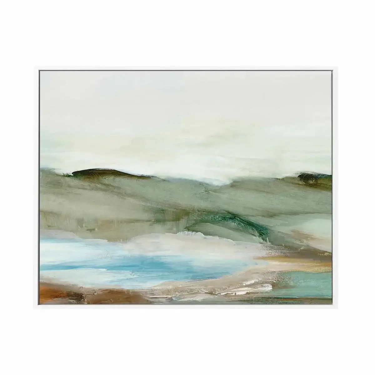 Abstract Landscape Left SQ Framed Canvas Art Print