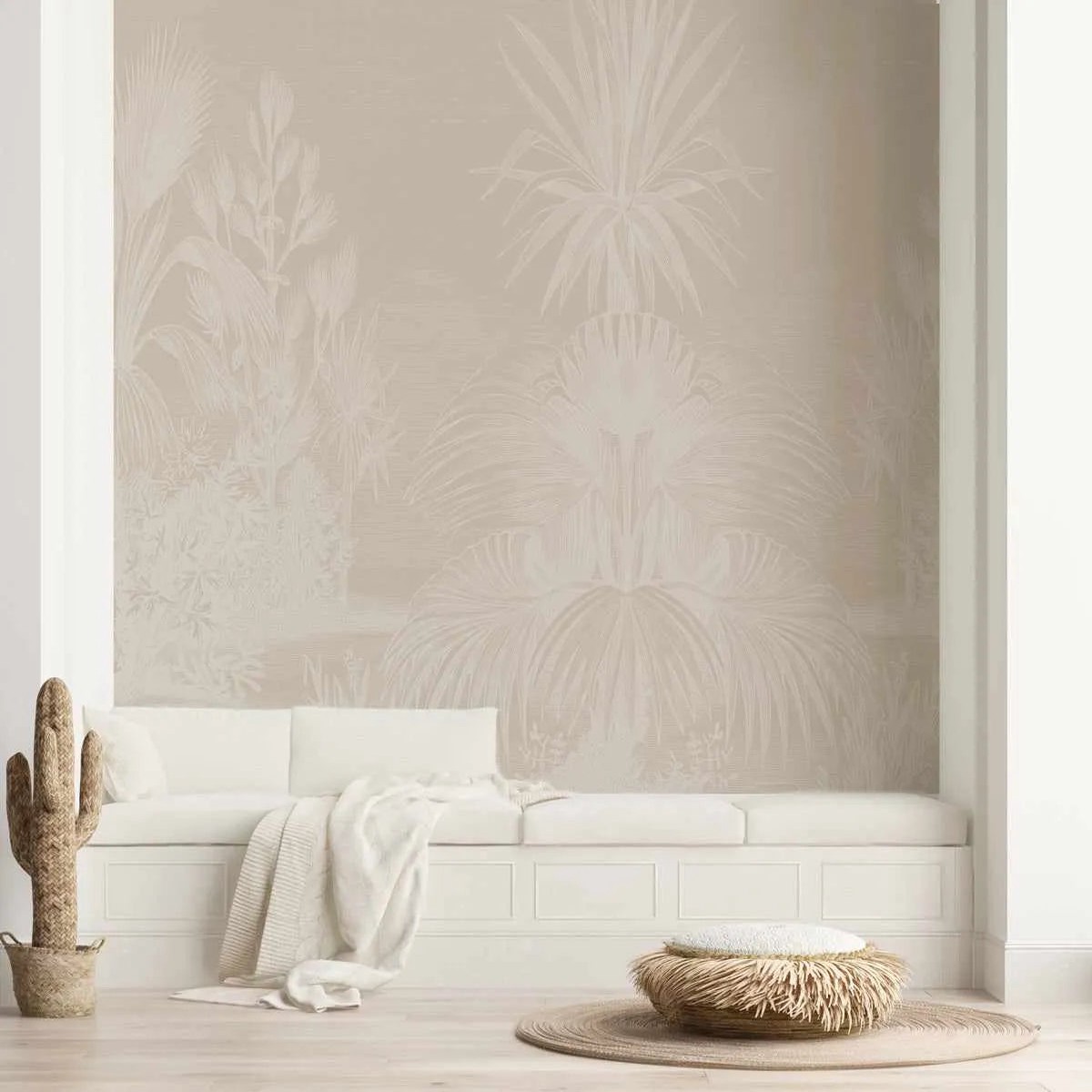 Vintage Tropics in Sienna Wallpaper Mural