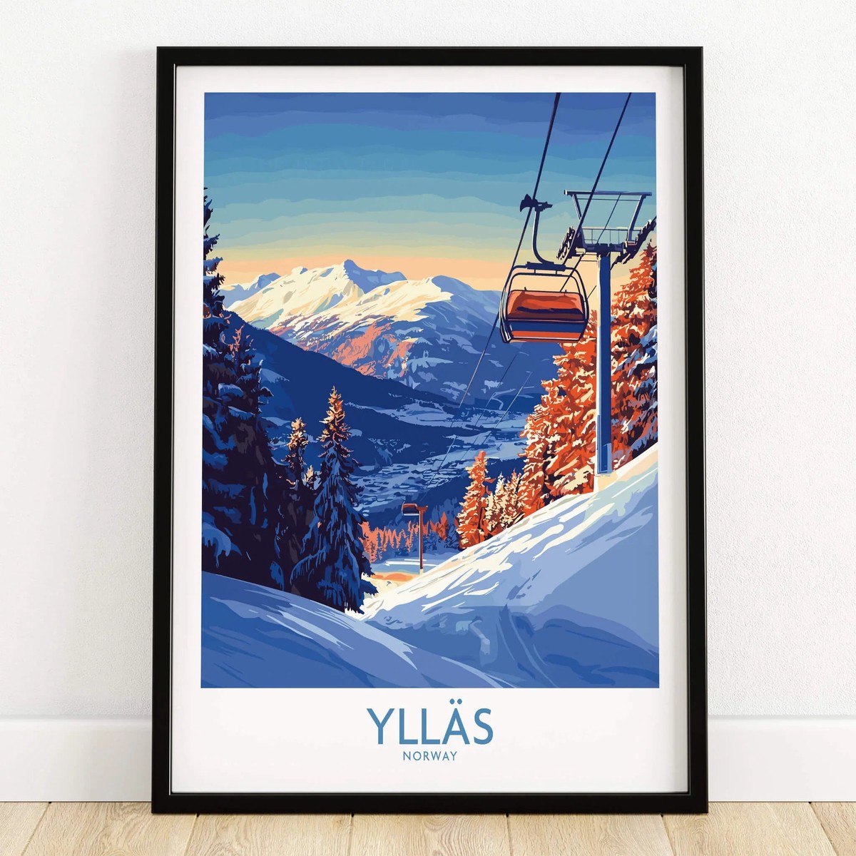 Ylls Norway Wall Art Ski Chairlift Landscape Print