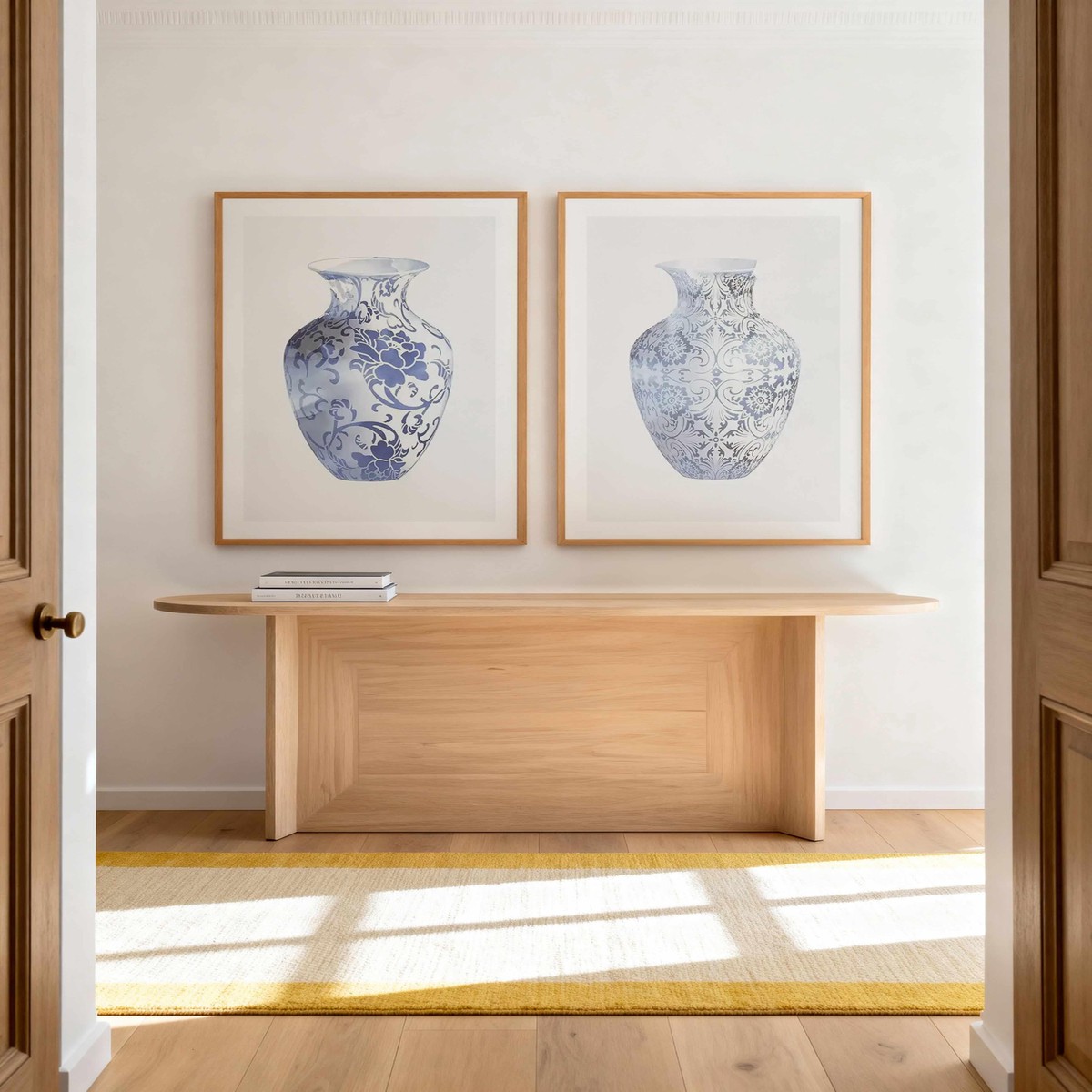 Hamptons Vase I II Art Print Set of 2 Matching Wall Art