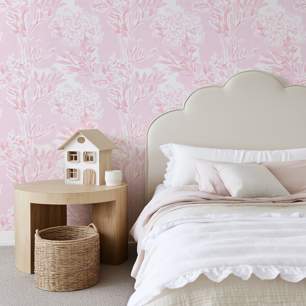 Blushed Pink Botanica Wallpaper