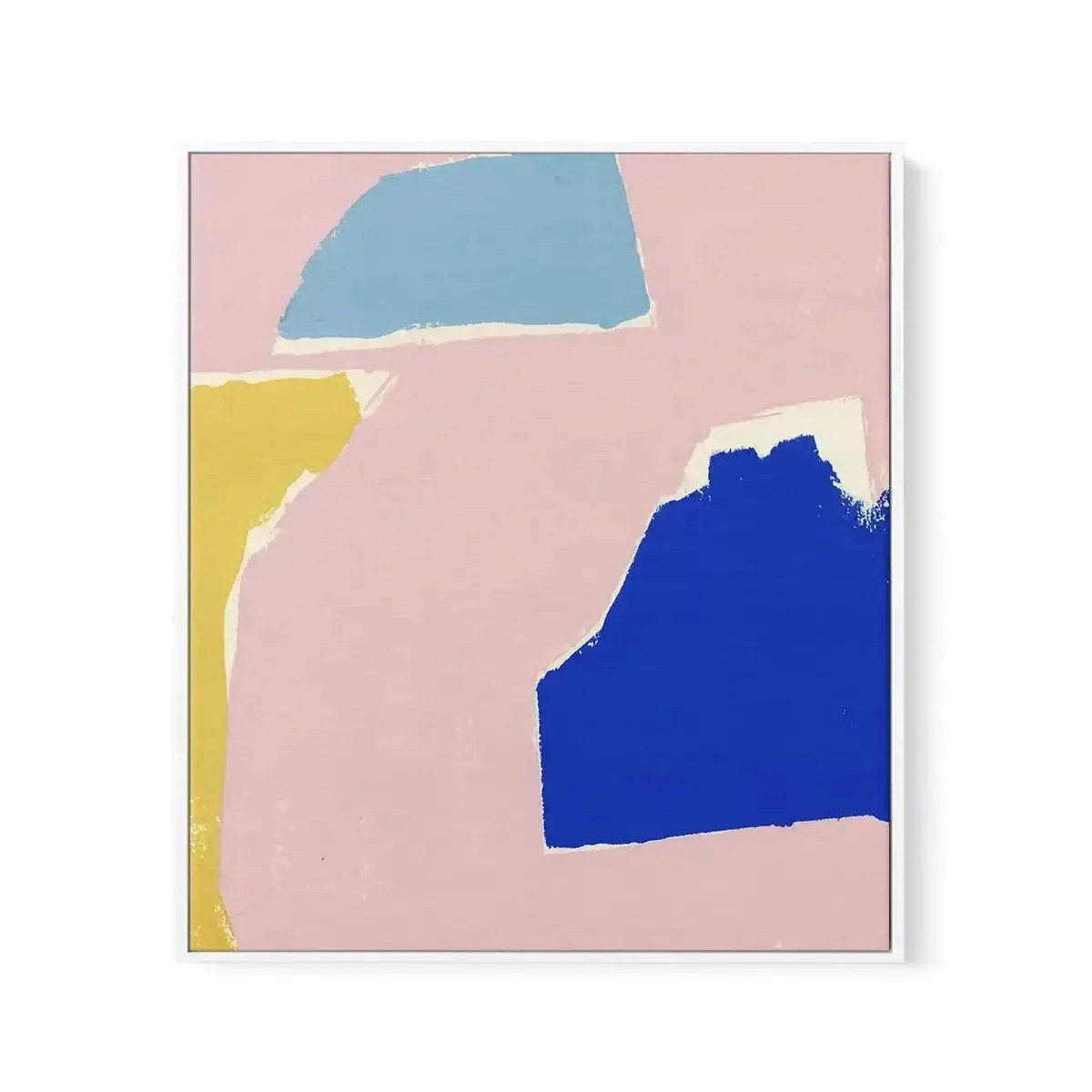 Abstract Opposites Attract Framed Canvas Art Print