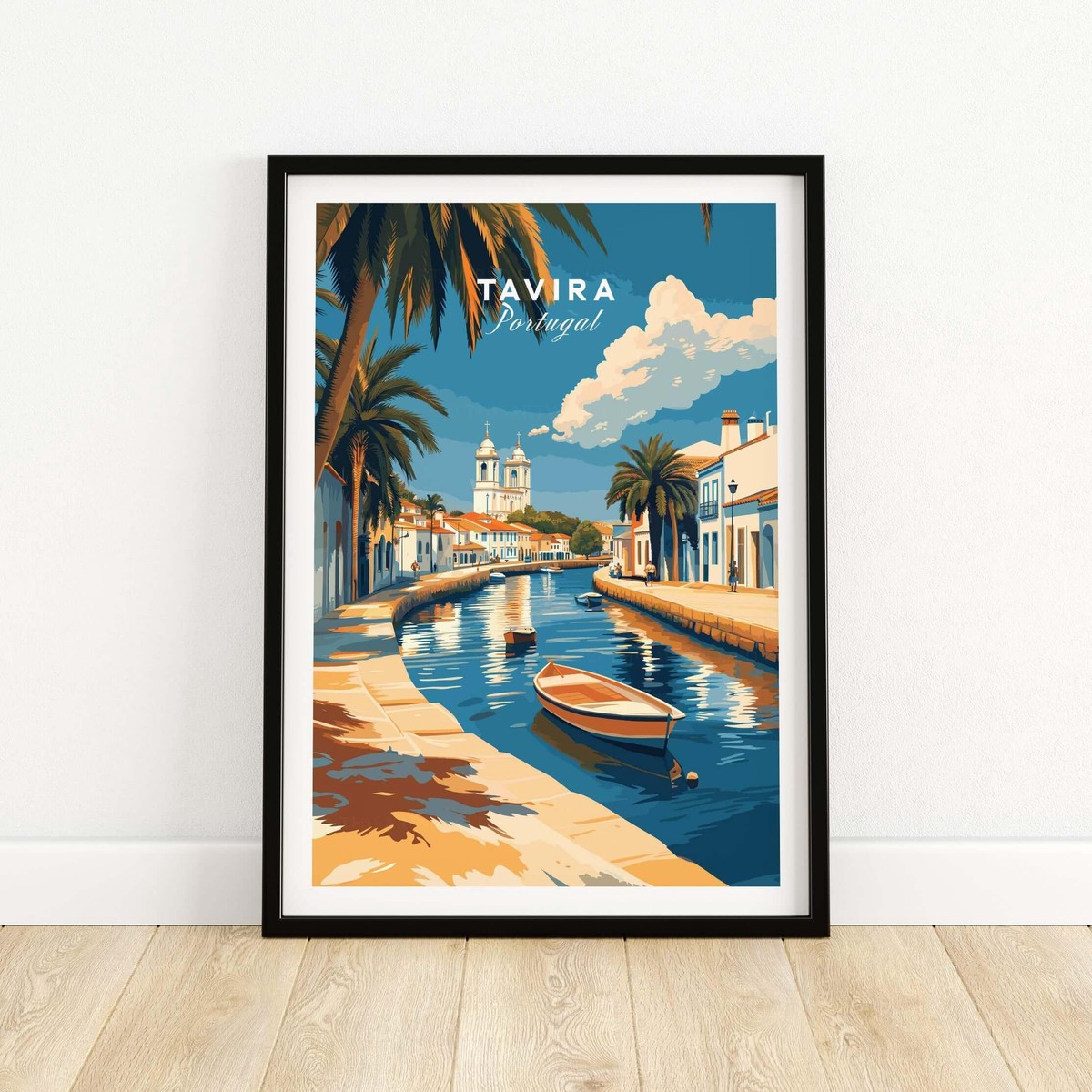 Algarve Tavira Print Portugal Wall Decor Mediterranean Style City Poster
