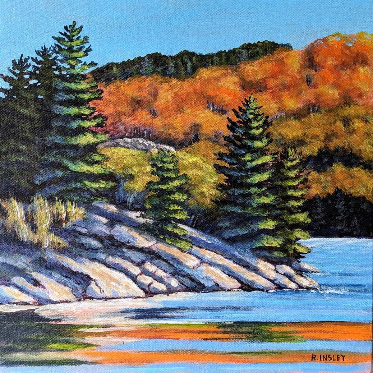 A Riot of Colour - original painting by Rosalyn Insley