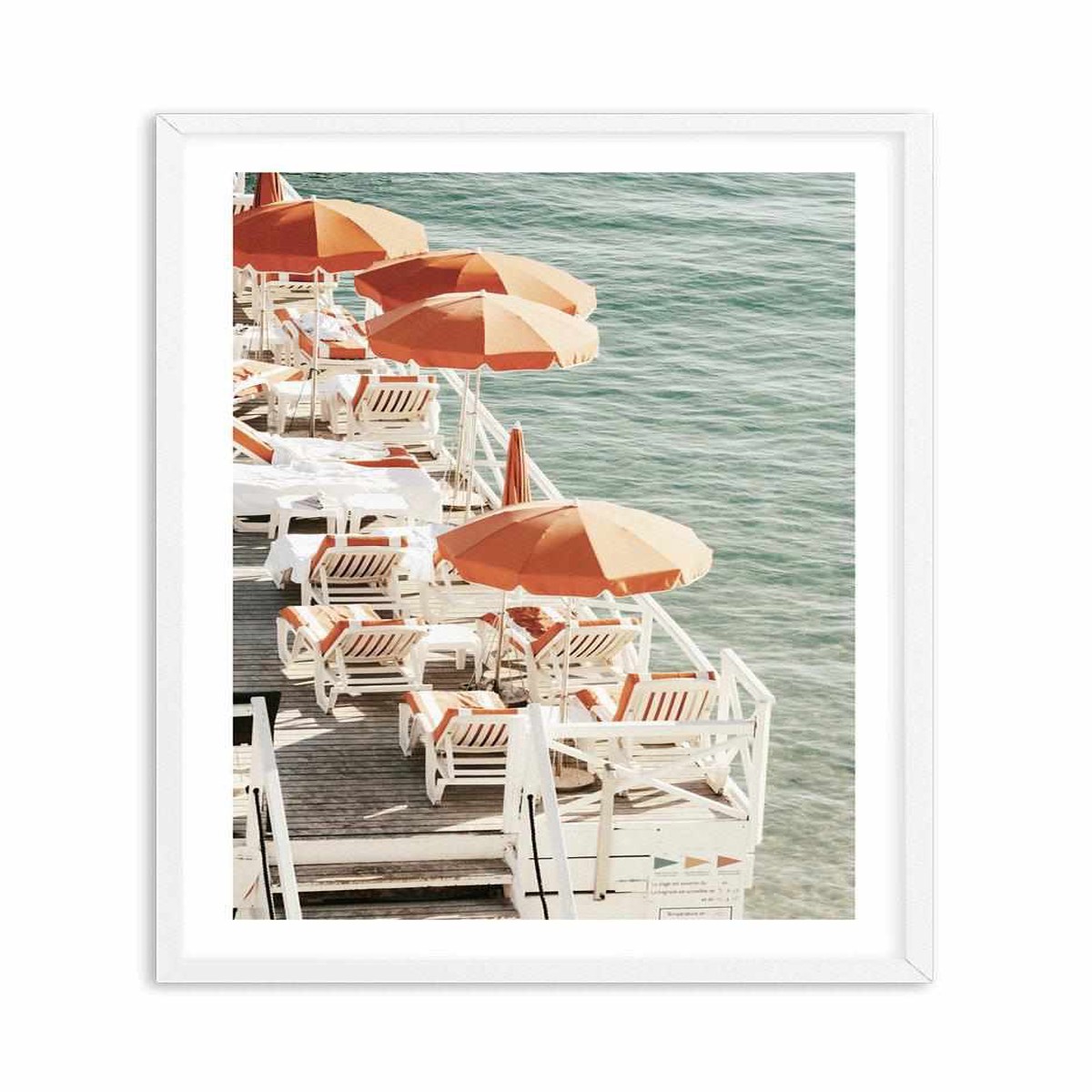 SALE 100x130 Antibes May III 1972 Art Print White Framed Acrylic Art