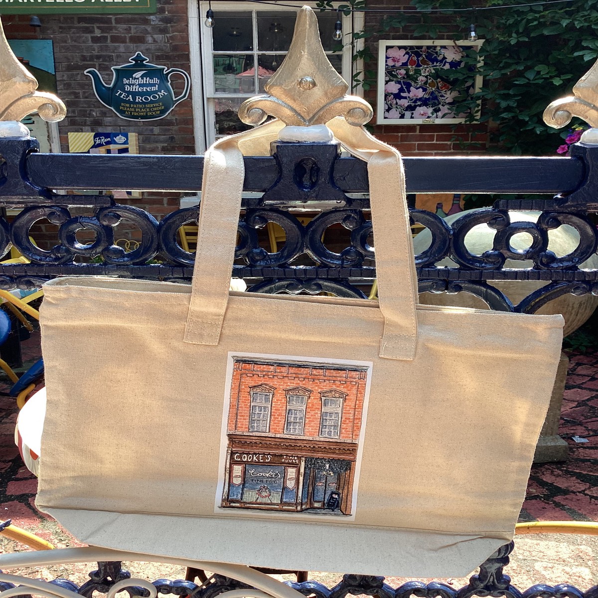 Cookes Fine Foods- Large Zippered Tote Bag