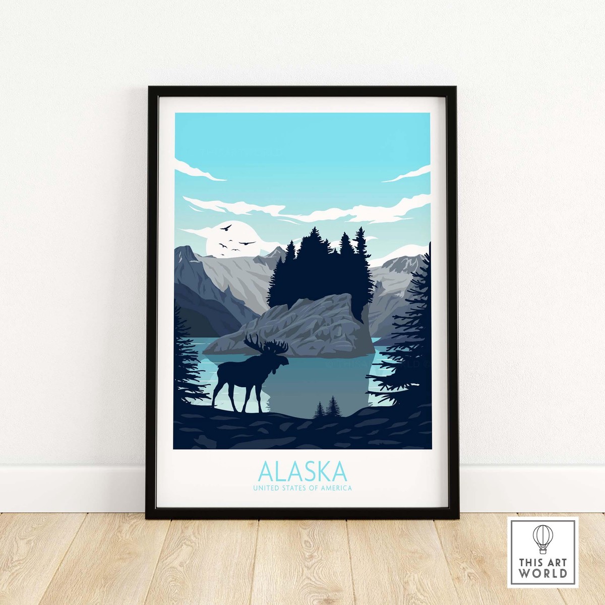 Alaska Print Travel Poster
