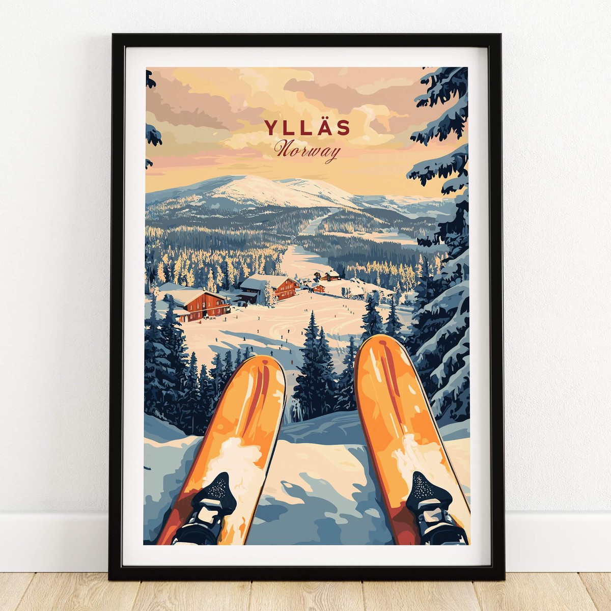 Ylls Ski Resort Print Norway Mountain Landscape Poster