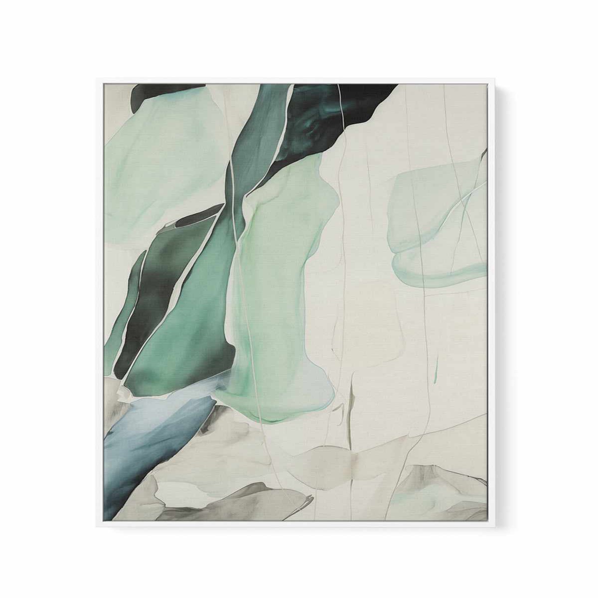 Abstract Seaglass III Framed Canvas Art Print