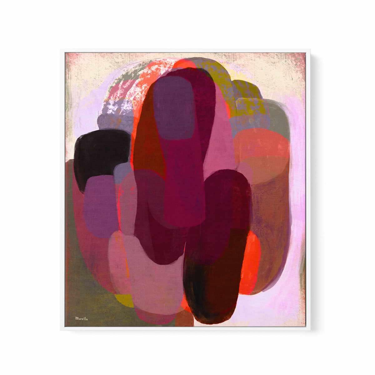 Abstract Hot Pink by Marco Marella Framed Canvas Art Print