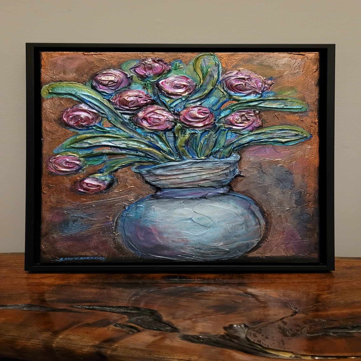 Bouquet of Roses Original artwork by Lucy De Sousa