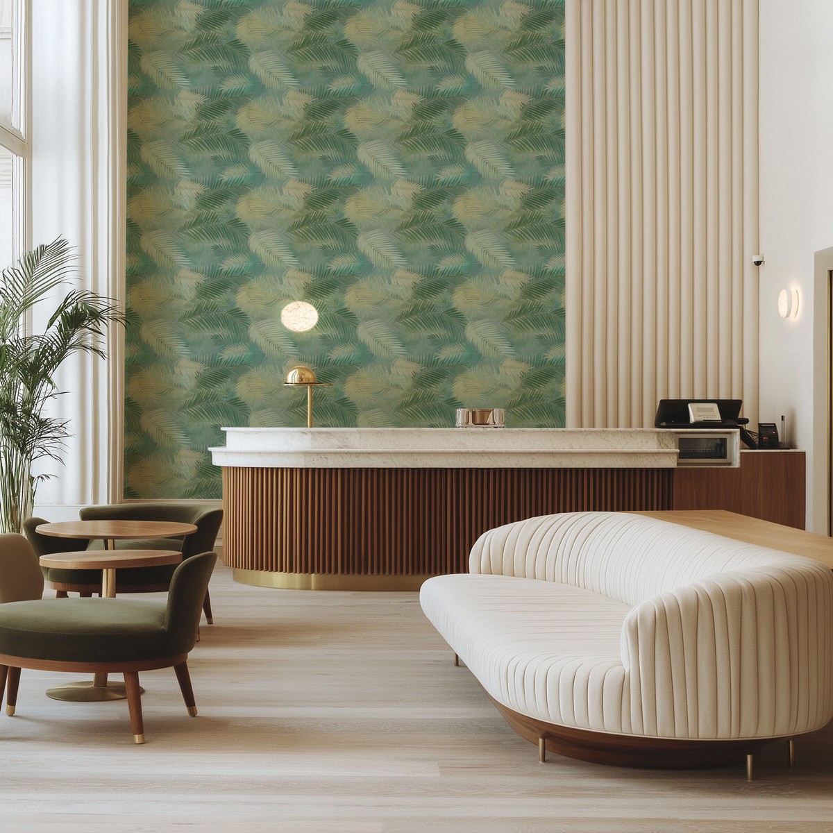 Noumea Palms Commercial Vinyl Wallpaper