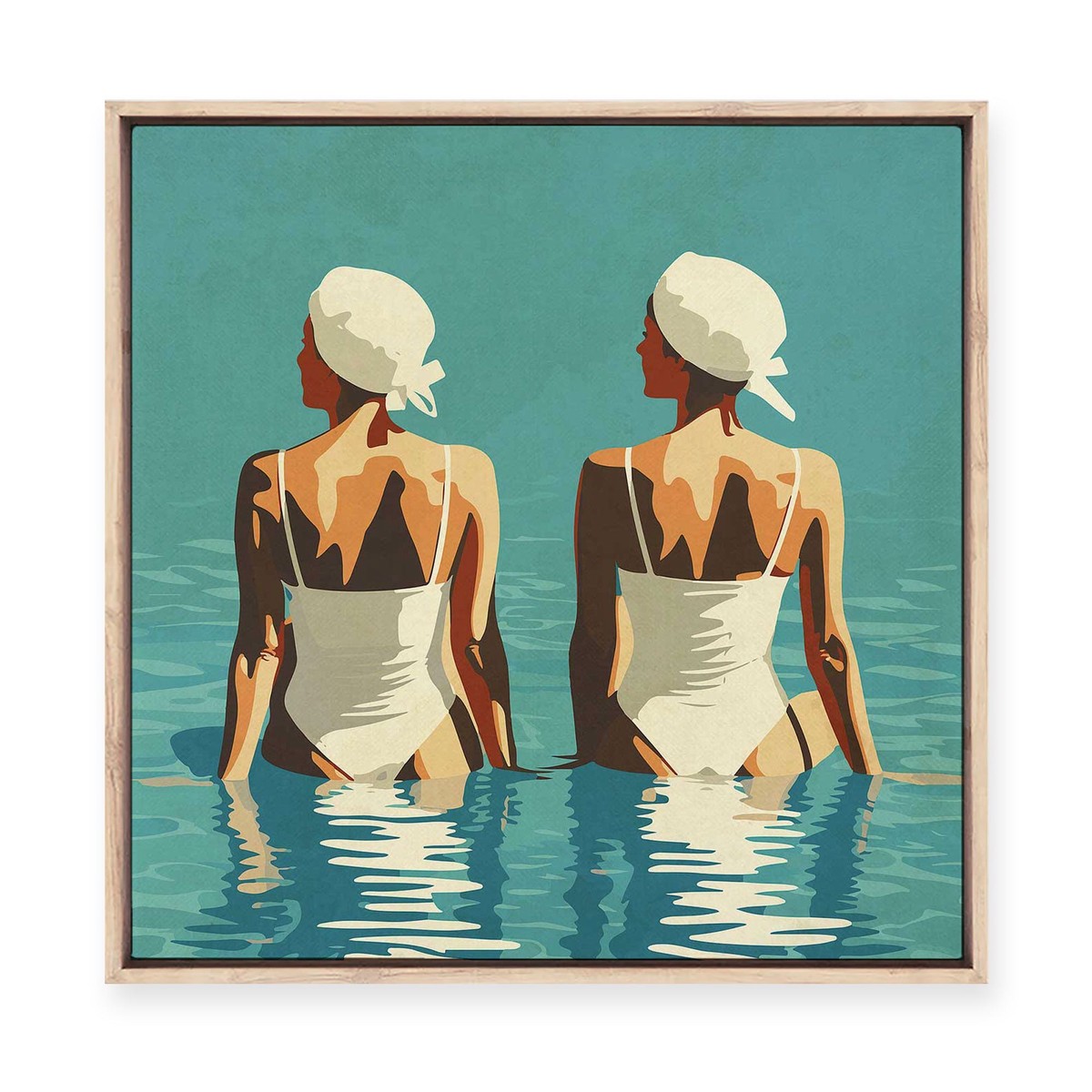 Two Friends Framed Canvas