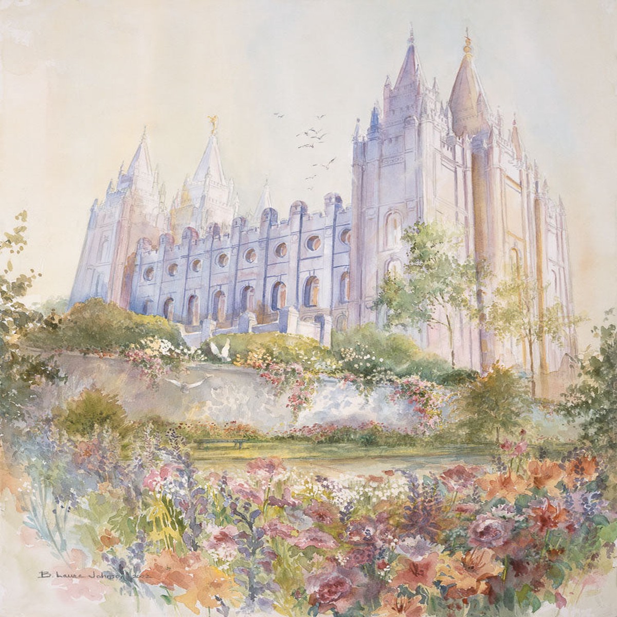 Salt Lake Temple 8x10 print by Laura Wilson