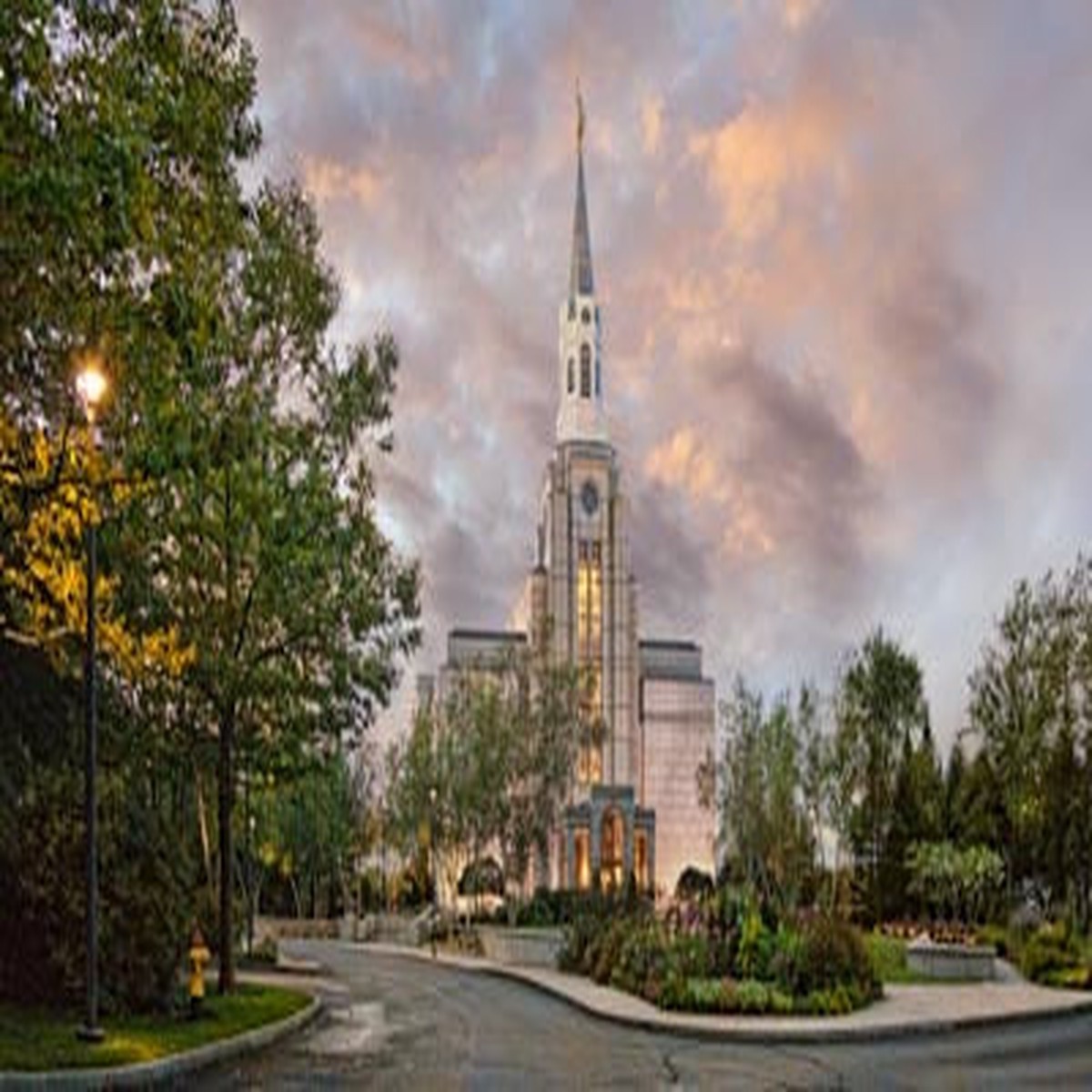 Boston Temple - Evening by Robert A Boyd