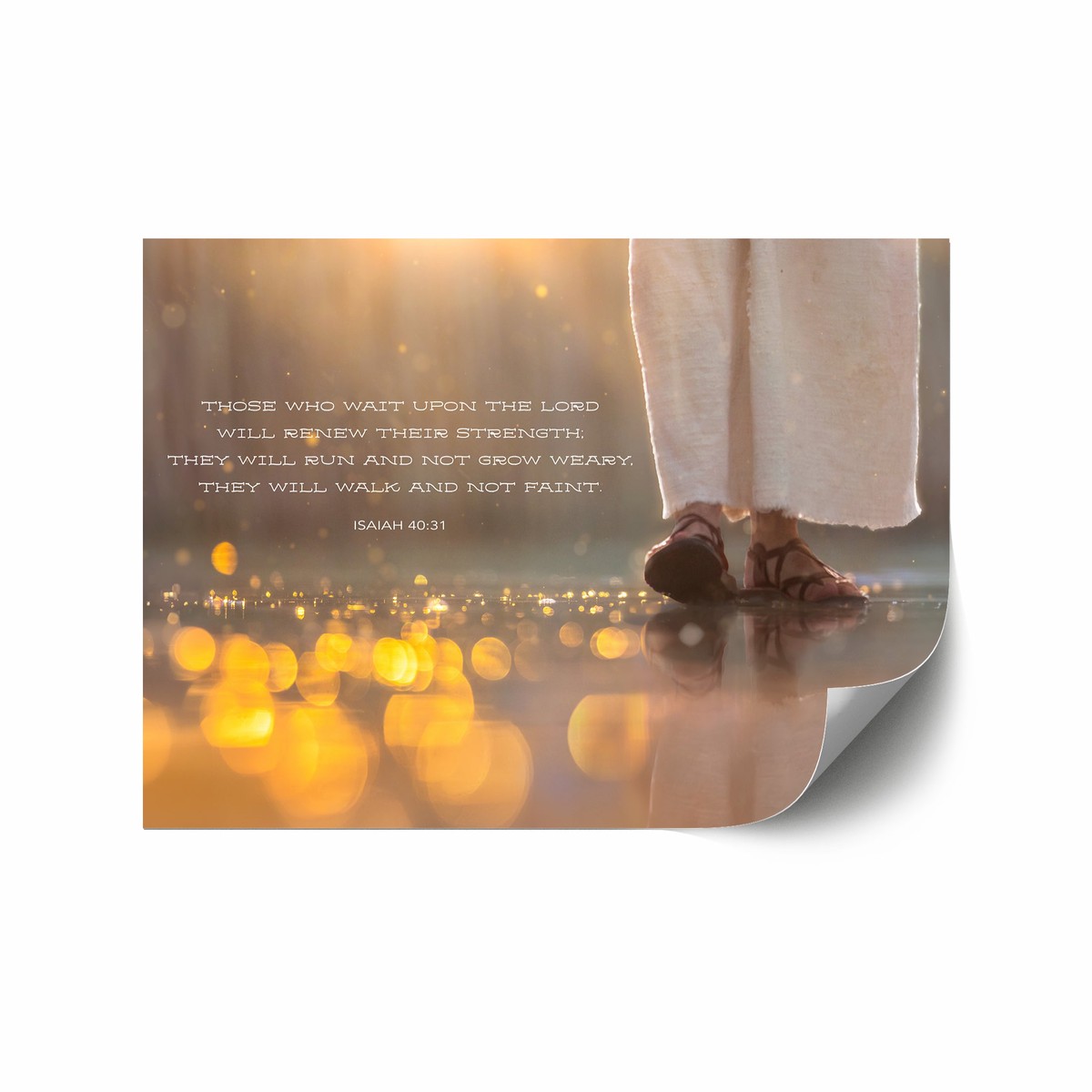 Isaiah 4031 (Walk In Faith) 12x18 repositionable poster